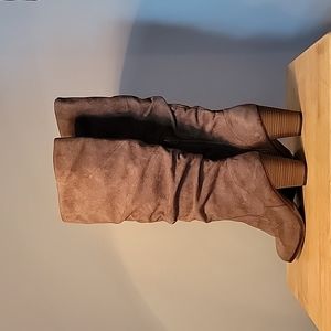 Merona Brown Suede/Microfiber 7.5M Knee High Boots